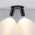 Deko-Light ceiling luminaire CAN TILT ROUND Ø 20CM 2 flames, round, cardanic swivelling GU10 IP20, black