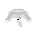 Deko-Light ceiling luminaire CAN TILT ROUND Ø 25CM 3 flames, round, cardanic swivelling GU10 IP20, white
