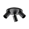 Deko-Light ceiling luminaire CAN TILT ROUND Ø 25CM 3 flames, round, cardanic swivelling GU10 IP20, black