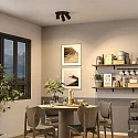 Deko-Light ceiling luminaire CAN TILT ROUND Ø 25CM 3 flames, round, cardanic swivelling GU10 IP20, black