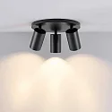 ceiling luminaire CAN TILT ROUND Ø 25CM 3 flames, round, cardanic swivelling GU10 IP20, black