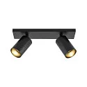 Deko-Light ceiling luminaire CAN TILT SQUARE BASE 30.5CM MIX'N MATCH 1/3 2 flames, square, without shade, cardanic swivelling GU10 IP20