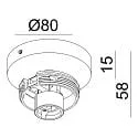 Deko-Light ceiling luminaire CAN TILT ROUND BASE Ø 8CM MIX‘N MATCH 1 flame, round, without shade, cardanic swivelling GU10 IP20, white