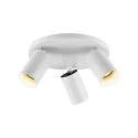 Deko-Light ceiling luminaire CAN TILT ROUND BASE Ø 25CM MIX‘N MATCH 3 flames, round, without shade, cardanic swivelling GU10 IP20, white