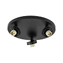 ceiling luminaire CAN TILT ROUND BASE Ø 25CM MIX‘N MATCH 3 flames, round, without shade, cardanic swivelling GU10 IP20, black