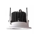 Recessed LED ceiling luminaire COB 68 cCT, 8W, 24V, 65°, 250cm-6500K, IP20, white