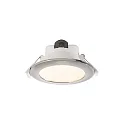 Plafonnier encastré ACRUX 90 CCT Switch, avec anneau décoratif IP20, argent, blanche gradable
