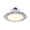 Plafonnier encastré ACRUX 145 CCT Switch, avec anneau décoratif IP20, argent, blanche gradable