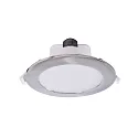 Plafonnier encastré ACRUX 145 CCT Switch, avec anneau décoratif IP20, argent, blanche gradable