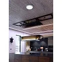 Deko-Light Plafonnier encastré ZAURAK 220 rond, constante de tension IP44, noir, argent, blanche 