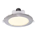 Plafonnier encastré ACRUX 195 CCT Switch, avec anneau décoratif IP20, argent, blanche gradable