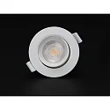 Deko-Light Downlight SMD-68-230V-ROUND pivotant, version pour montage encastré IP20, blanc trafic gradable