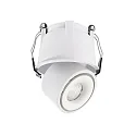 Deko-Light Plafonnier encastré UNI II MINI 2 pôles, courant constant, pivotant à la cardan IP20, blanche gradable