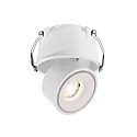 Plafonnier encastré UNI II TILT 350MA 2 pôles, courant constant, pivotant à la cardan IP20, blanche gradable