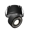 Plafonnier encastré UNI II TILT 350MA 2 pôles, courant constant, pivotant à la cardan IP20, noir profond gradable