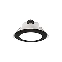 Plafonnier encastré ACRUX 90 CCT Switch, avec anneau décoratif IP20, noir, blanche gradable