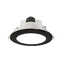 Plafonnier encastré ACRUX 145 CCT Switch, avec anneau décoratif IP20, noir, blanche gradable