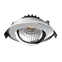 Deko-Light Projecteur encastré DIONE IP20 pivotant, câblé en continu IP20, chrome gradable