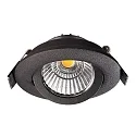 Deko-Light Projecteur encastré DIONE IP20 pivotant, câblé en continu IP20, noir gradable