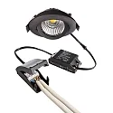 Deko-Light Projecteur encastré DIONE IP20 pivotant, câblé en continu IP20, noir gradable