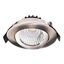 Deko-Light Projecteur encastré DIONE IP20 pivotant, câblé en continu IP20, nickel brossé gradable