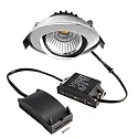 recessed spotlight DIONE IP20 DTW 930-918 swivelling, Dim-To-Warm, wired through IP20, chrome dimmable