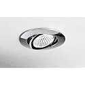 Deko-Light recessed spotlight DIONE IP20 DTW 930-918 swivelling, Dim-To-Warm, wired through IP20, chrome dimmable