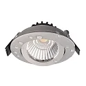 Deko-Light Projecteur encastré DIONE IP44 DIM 827 pivotant, câblé en continu IP44, argent gradable