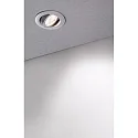 Deko-Light Projecteur encastré DIONE IP44 DIM 827 pivotant, câblé en continu IP44, argent gradable