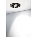 Deko-Light recessed spotlight DIONE IP44 DIM 827 swivelling, wired through IP44, black dimmable