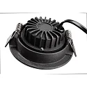 Deko-Light recessed spotlight DIONE IP44 DIM 827 swivelling, wired through IP44, black dimmable