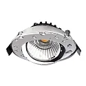 Deko-Light recessed spotlight DIONE IP44 DIM 827 swivelling, wired through IP44, chrome dimmable