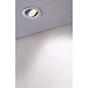 Deko-Light recessed spotlight DIONE IP44 DIM 830 swivelling, wired through IP44, silver dimmable