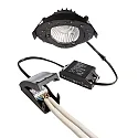 Deko-Light recessed spotlight DIONE IP44 DIM 830 swivelling, wired through IP44, black dimmable