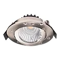 Deko-Light recessed spotlight DIONE IP44 DIM 830 swivelling, wired through IP44, brushed nickel dimmable