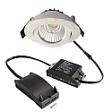 recessed spotlight DIONE IP44 DIM 840 swivelling, wired through IP44, white dimmable