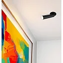 Deko-Light ceiling recessed luminaire SLIM cylindrical, adjustable, UGR < 19 IP20, deep black dimmable