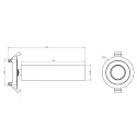 Deko-Light ceiling recessed luminaire SLIM cylindrical, adjustable, UGR < 19 IP20, deep black dimmable