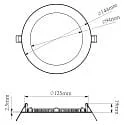 Downlight ANIK 130 rond IP20 | IP44, blanche gradable
