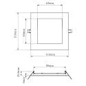 Downlight ANIK 90 angulaire IP20 | IP44, blanche gradable