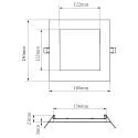 Downlight ANIK 155 angulaire IP20 | IP44, blanche gradable