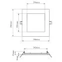 Deko-Light Downlight ANIK 380 angulaire IP20 | IP44, blanche gradable