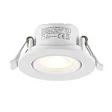 recessed spotlight SURTUR TILT 68 CCT swivelling, CCT Switch IP20/IP44, white dimmable
