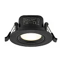 Deko-Light recessed spotlight SURTUR TILT 68 CCT swivelling, CCT Switch IP20/IP44, black dimmable