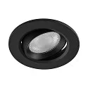 Deko-Light recessed spotlight SURTUR TILT 68 CCT swivelling, CCT Switch IP20/IP44, black dimmable