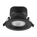 recessed spotlight SURTUR TILT 83 CCT swivelling, CCT Switch IP20/IP44, black dimmable