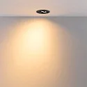 Deko-Light recessed spotlight SURTUR TILT 68 DTW swivelling, Dim-To-Warm IP20/IP44, black dimmable