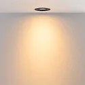 Deko-Light recessed spotlight SURTUR TILT 83 DTW swivelling, Dim-To-Warm IP20/IP44, black dimmable