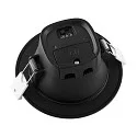 Deko-Light Downlight ACRUX PRO 82 rigide, CCT Switch, UGR < 19 IP20/ IP54, scintillant, noir gradable
