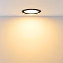 Deko-Light Downlight ACRUX PRO 120 rigide, CCT Switch, UGR < 19, multipower IP20/ IP54, scintillant, noir gradable